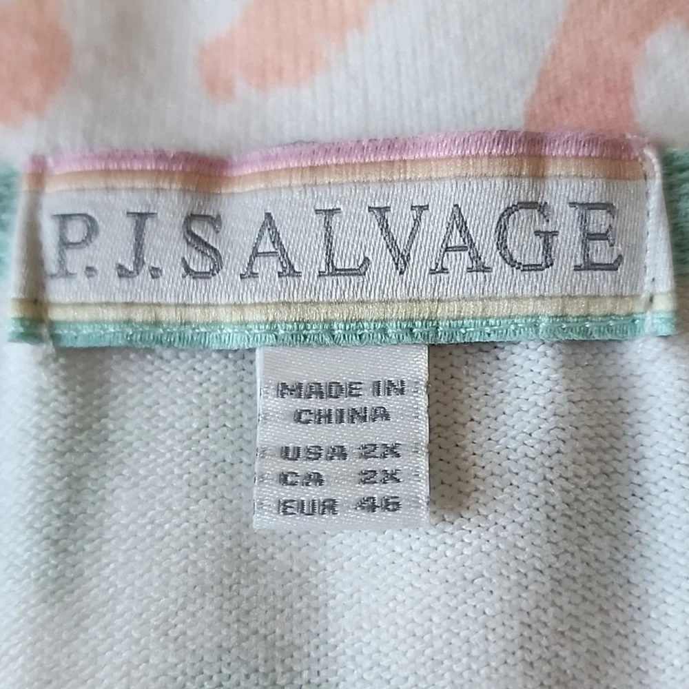 PJ Salvage Women's Loungewear Gradient Good Vibes Long Sleeve Top - Picture 7 of 14